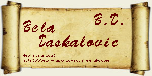 Bela Daskalović vizit kartica